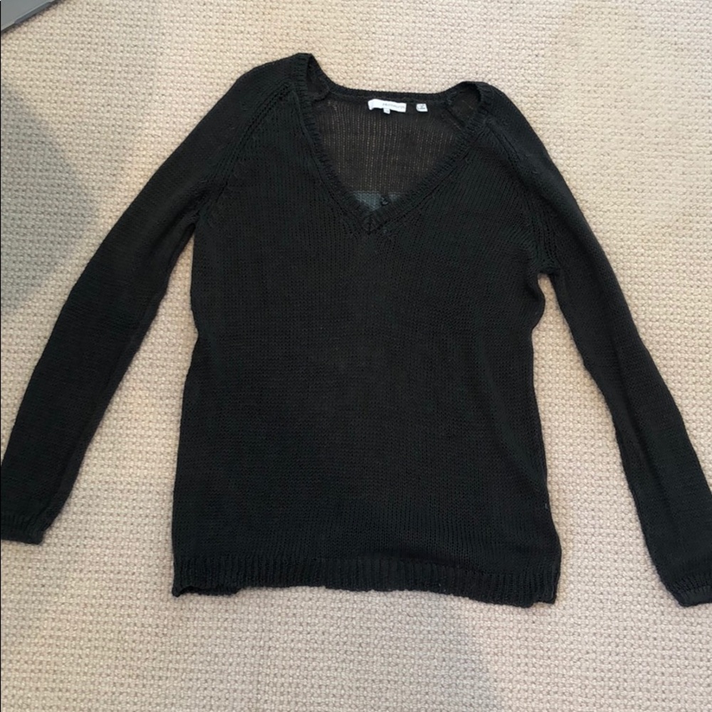 Knit grey cashmere blend sweater